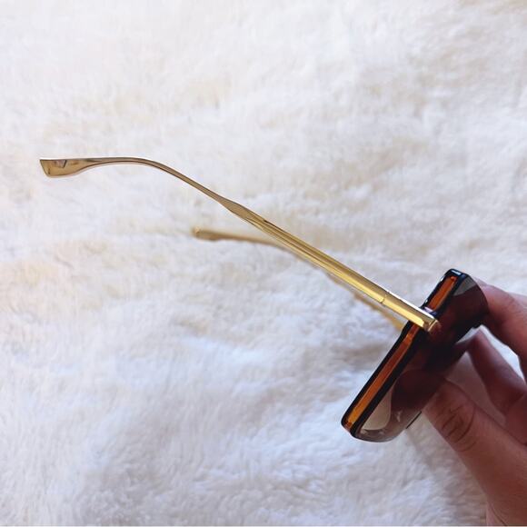 Ariel Brown Rectangle Full Frame Sunglasses - Picture 3 of 11